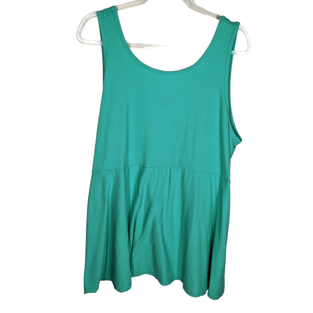 Torrid 4 4X Tank Teal Sleeveless Ribbed